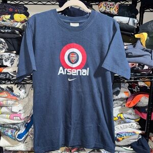 Vintage Arsenal FC London Nike Shirt Soccer Football Center Swoosh 90s Y2K Sz M